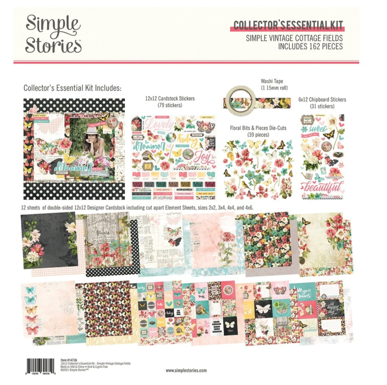 Simple Stories – Simple Vintage Cottage Fields Collector’s Essential Kit Simple Stories – Simple Vintage Cottage Fields Collector’s Essential Kit