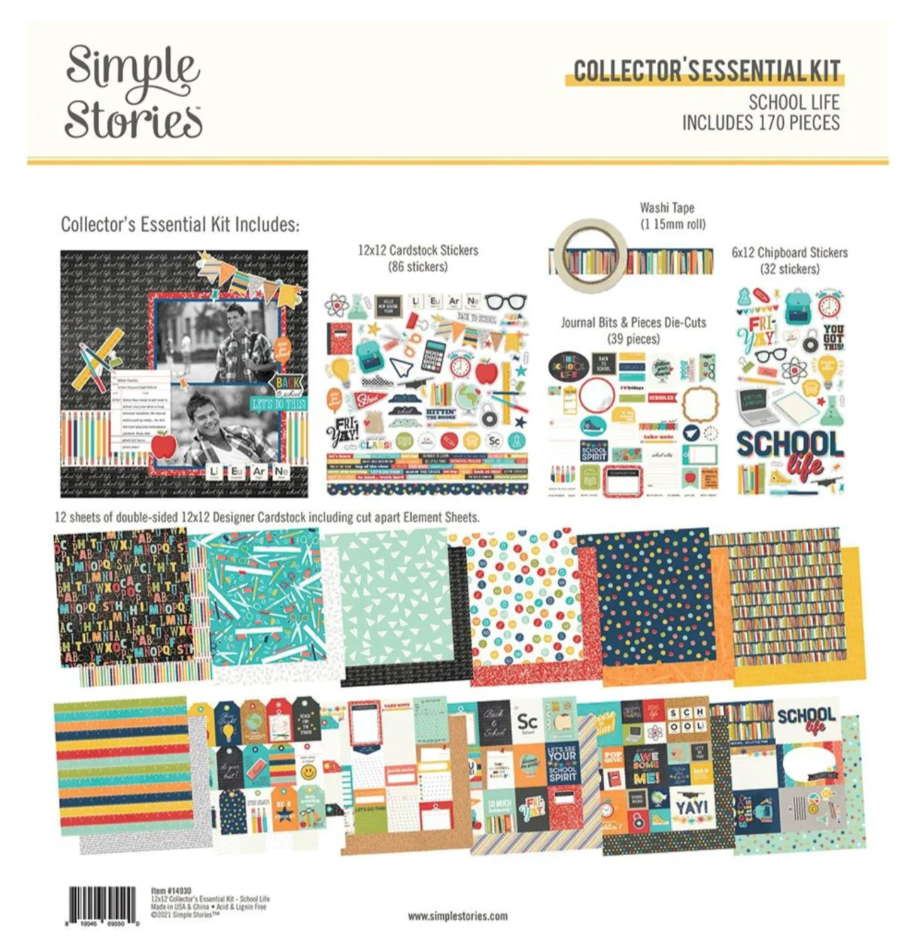 Simple Stories – School Life Collector’s Essential Kit Simple Stories – School Life Collector’s Essential Kit