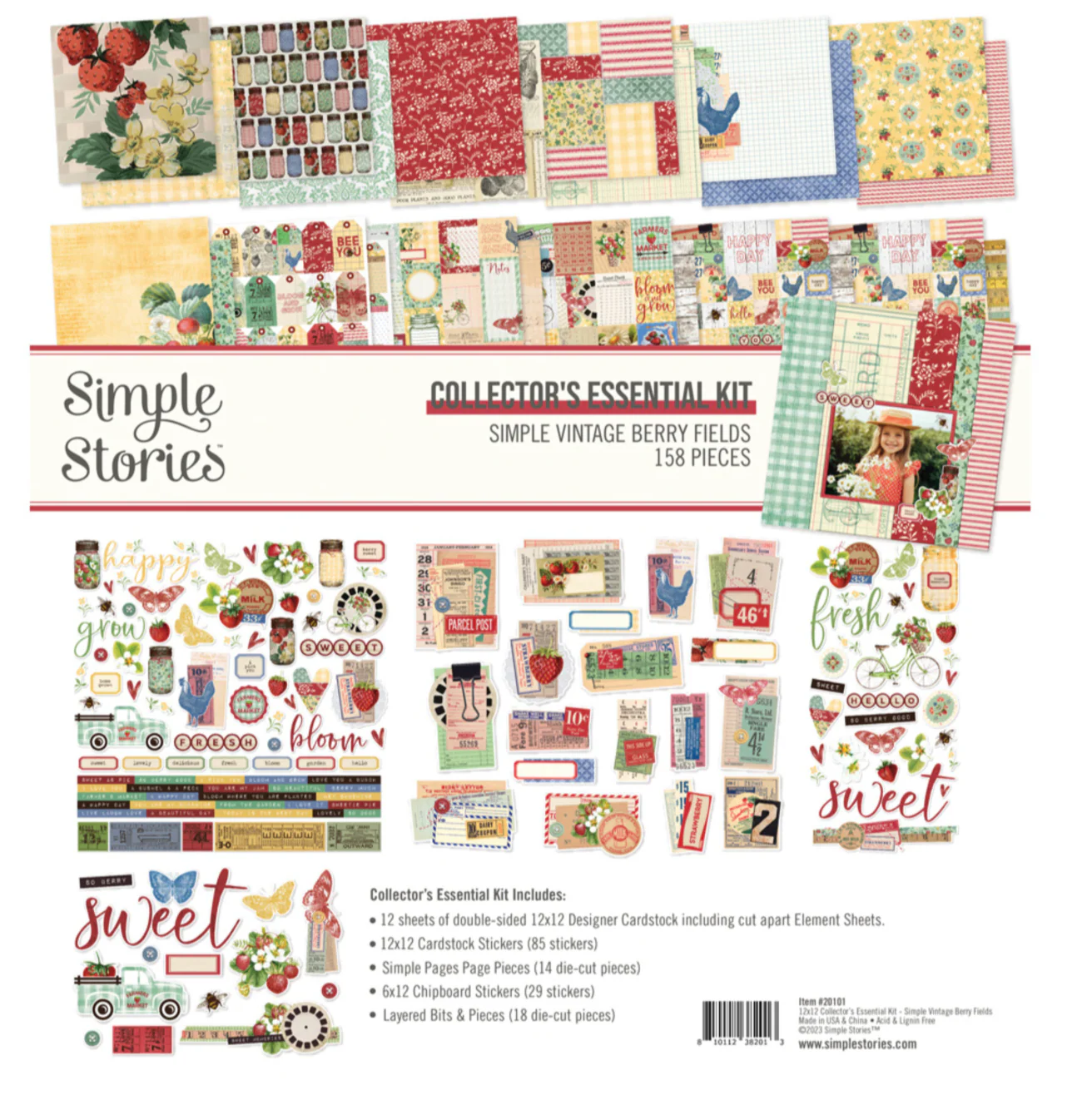 Simple Stories – Simple Vintage Berry Fields Collector’s Essential Kit Simple Stories – Simple Vintage Berry Fields Collector’s Essential Kit