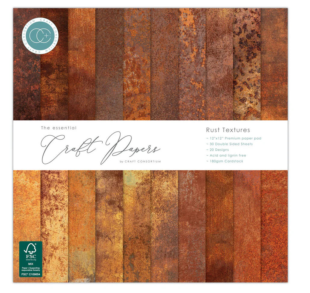 Craft Consortium – Paper pad – Rust Textures