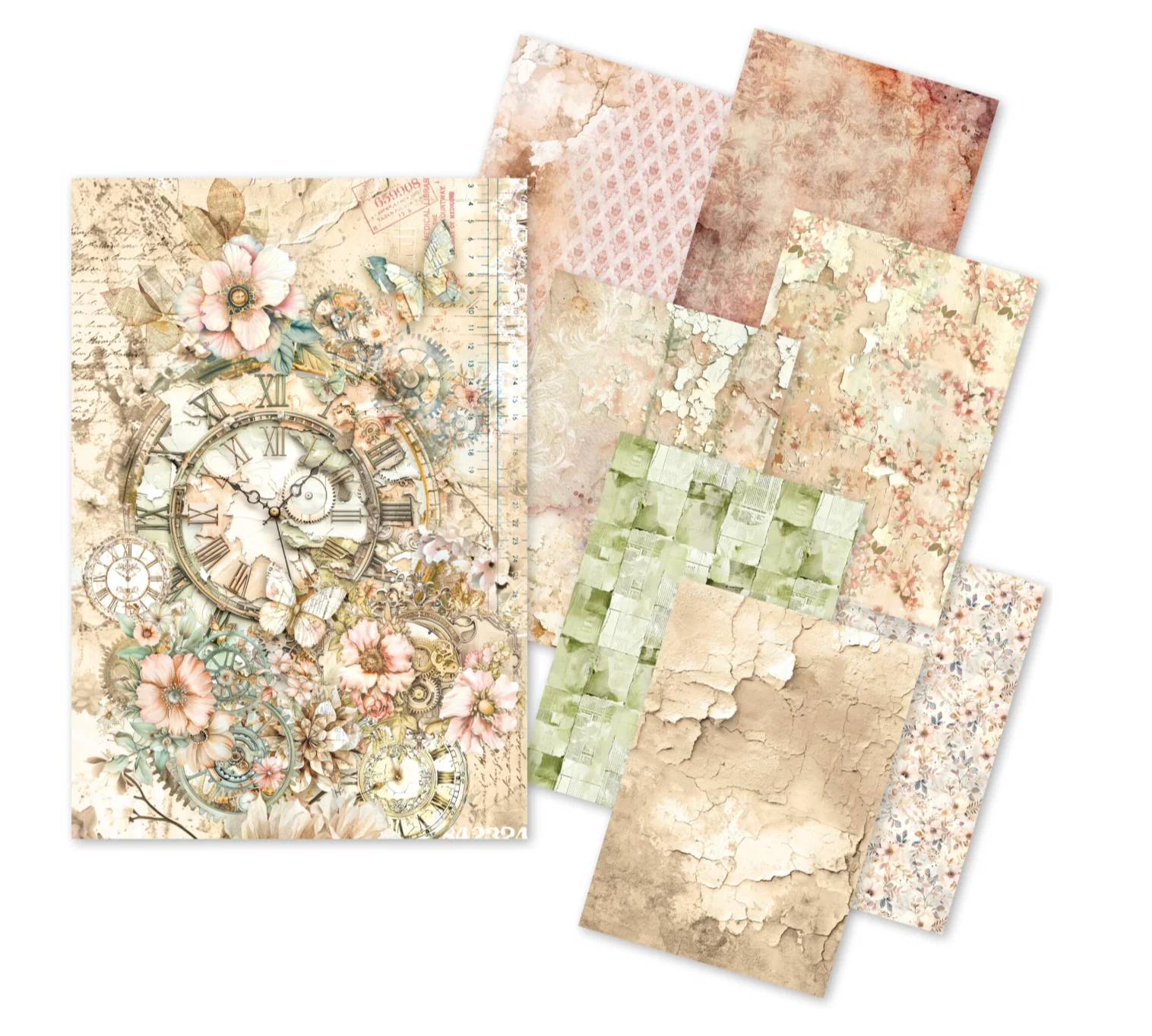 Ciao Bella – Lost in Time craftmix A5 paper pack (8 pcs)