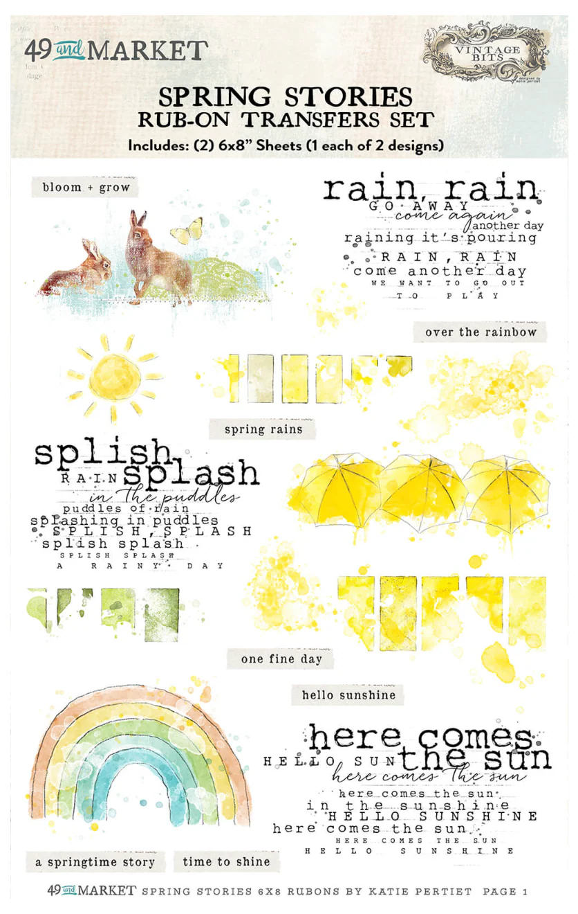 49 and Market – Rub-On Transfers Set