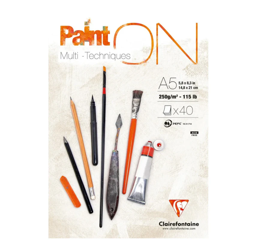 Clairefontaine – PaintON Mixed Media Papier 250g A5 40x