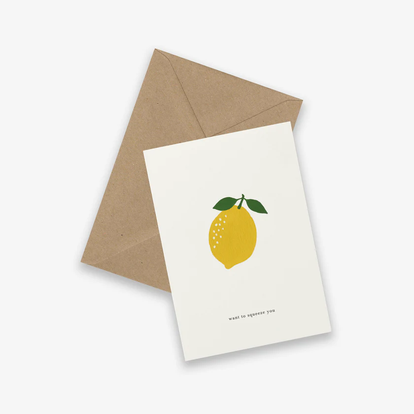 Kaart Lemon (want to squeeze you) Kaart Lemon (want to squeeze you)