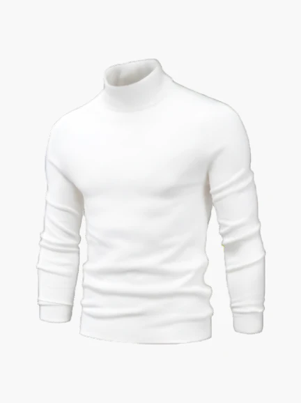 Heren Col Rol Pullover – Comfortabele Trui met Hoge Kraag