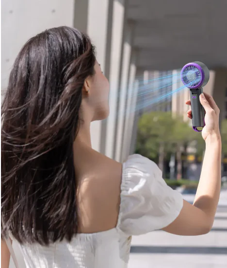 Skye Mini Ventilator met Koelplaat – Draagbare Ventilator met 100 Snelheden en Verstelbare Bries