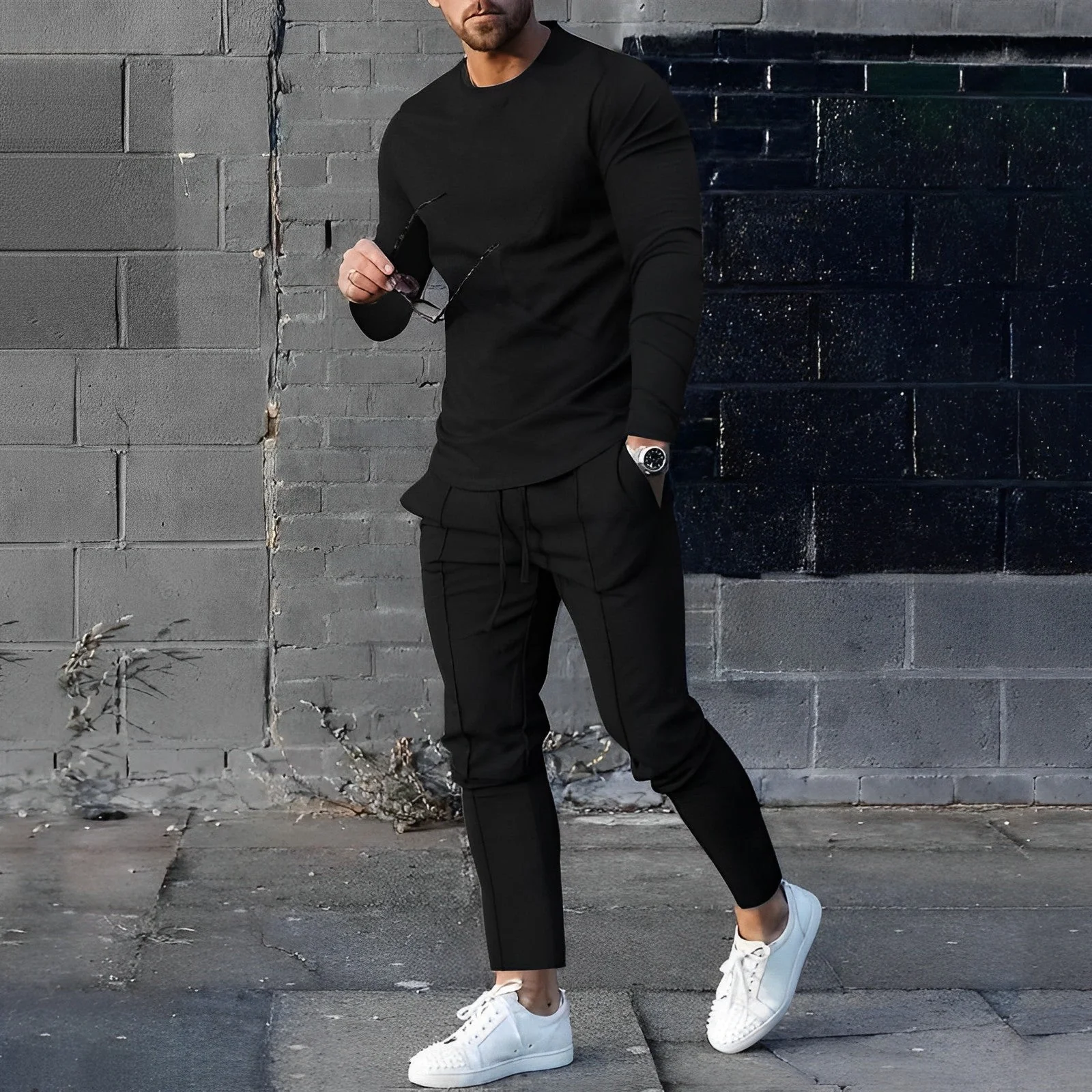 Comfortabele Heren Trainingsset – Lichtgewicht en Stijlvolle Outfit voor Herfst
