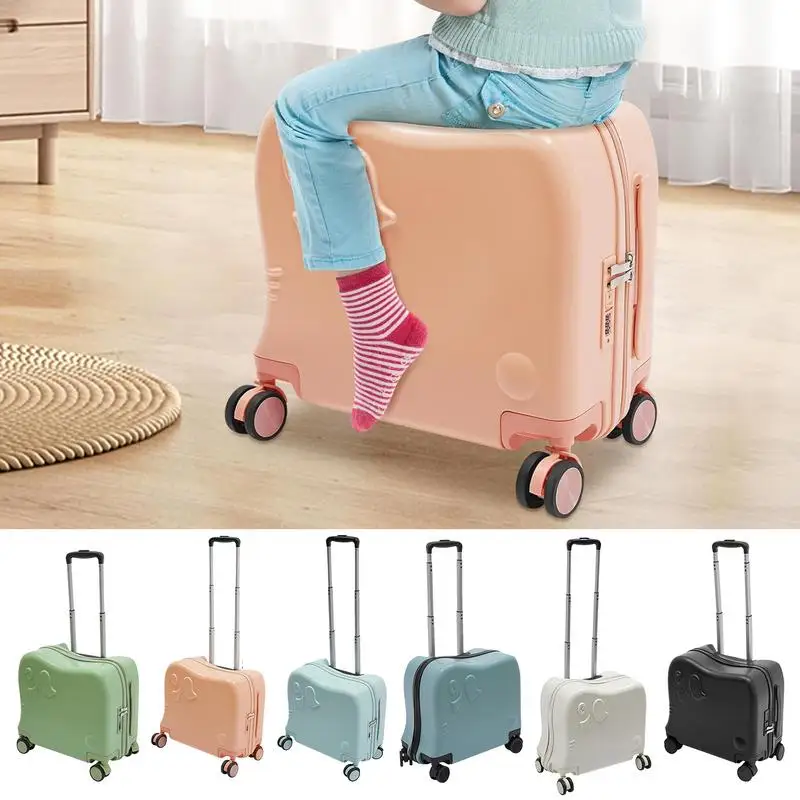 Napoli Kinderkoffer Olifant – Robuuste Cartoon Kindertrolley met 4 Wielen en Draagkracht tot 40 kg | Stil & Schokbestendig