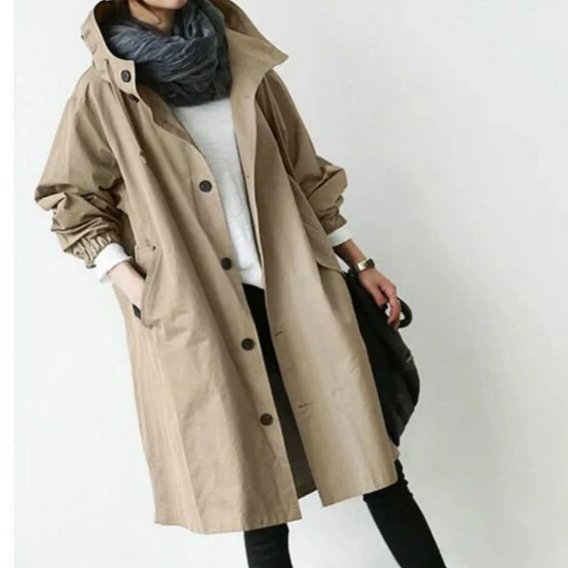 Stijlvolle Waterafstotende Dames Trenchcoat – Bescherming en Comfort in Elk Seizoen