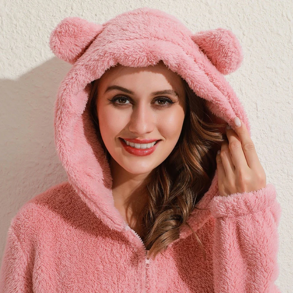 SnugglePaws – Superzachte Fleece Onesie met Berenoortjes