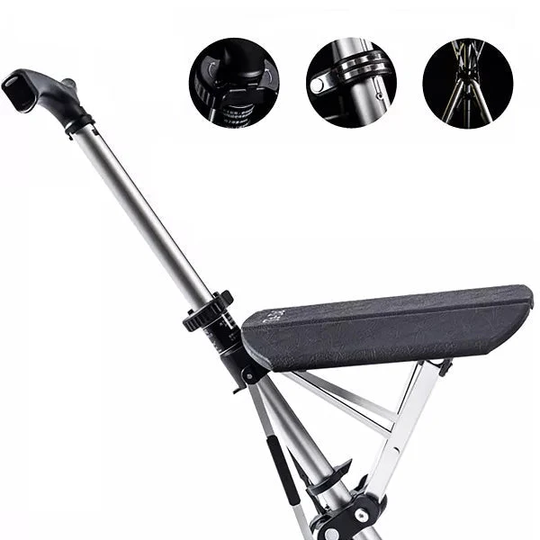 SitWalk Opvouwbare Wandelstok – Wandelstok met Zitfunctie en Ergonomische Handgreep - Afbeelding 3