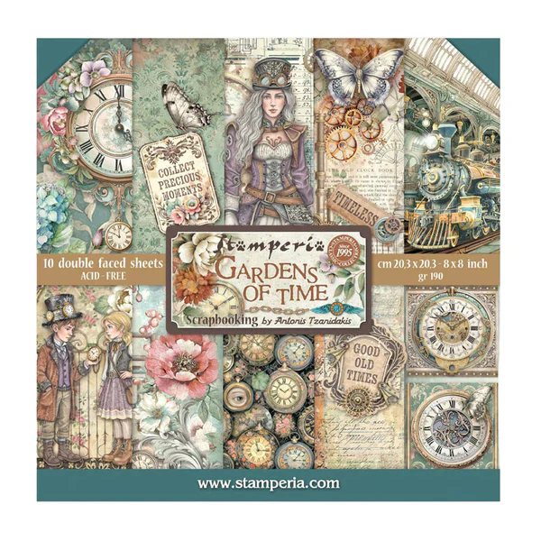 Stamperia – Gardens of Time Paperback 8 inch