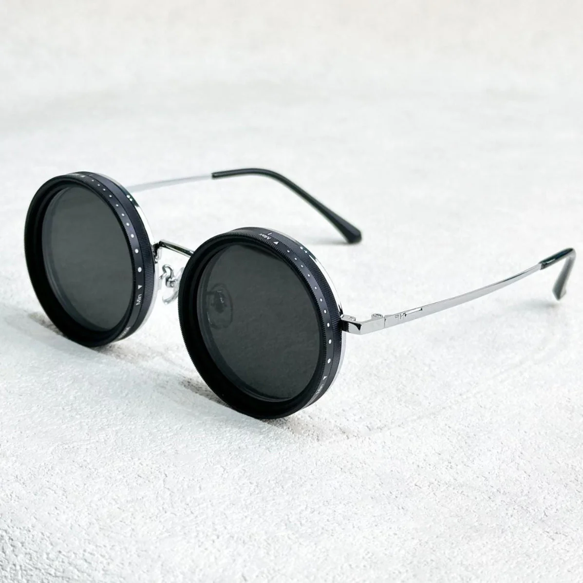 VisionRound Gepolariseerde Zonnebril – Unisex Retro Design met Verstelbare Lichtfilter