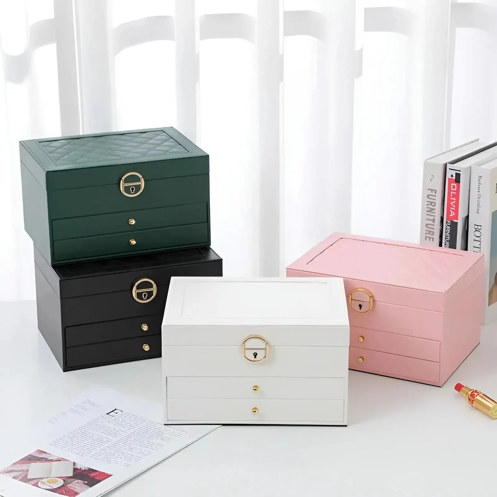 EleganceBox Luxe Sieradendoos – Meervoudige Opbergbox voor Sieraden