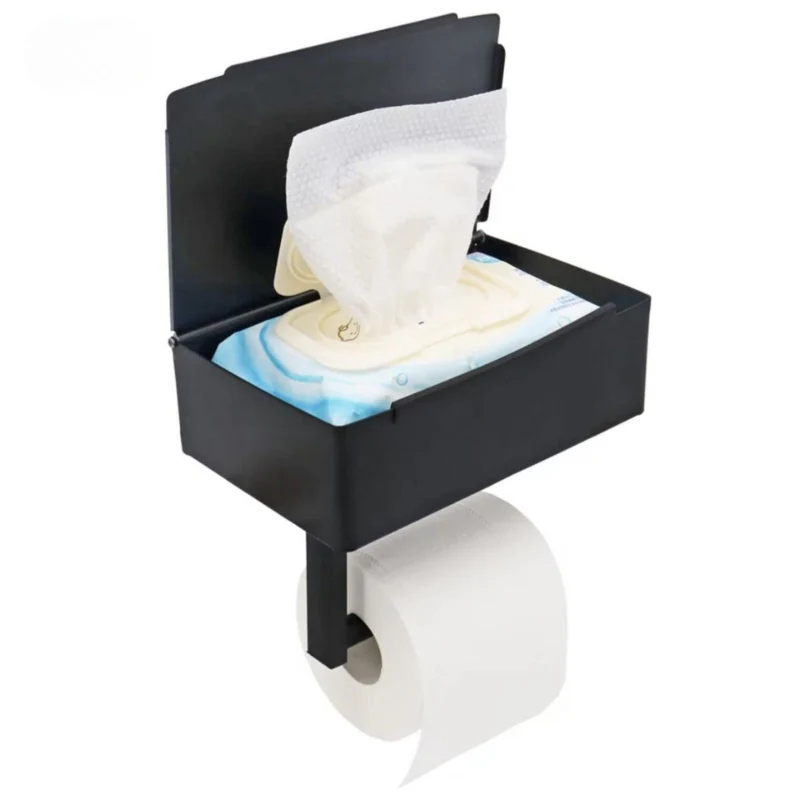 Multifunctionele Toiletrolhouder Aristo – Luxe RVS Ontwerp met Opbergvak