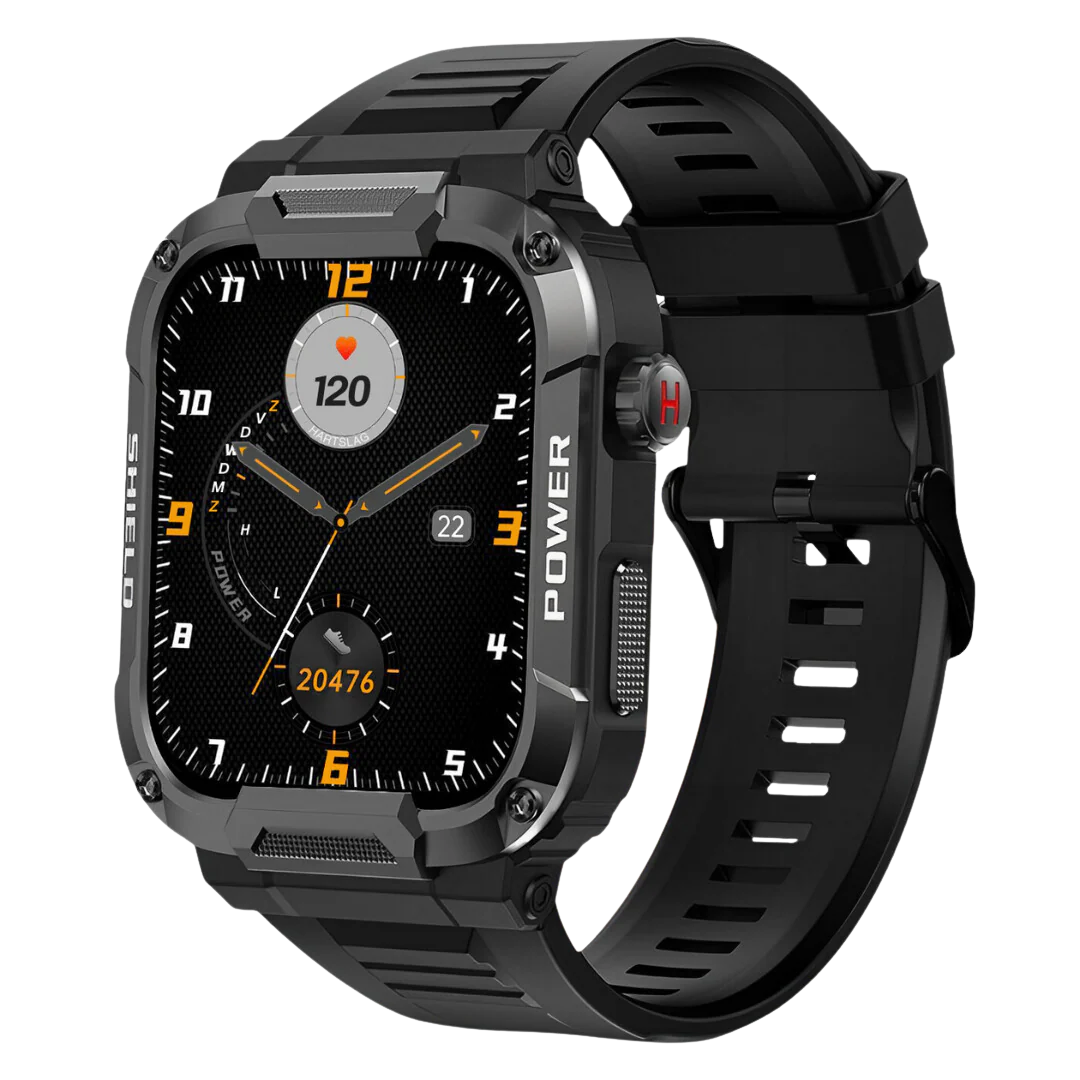 IronPulse X1 Robuuste Smartwatch – Schokbestendig, Waterdicht & Gezondheidsmonitor