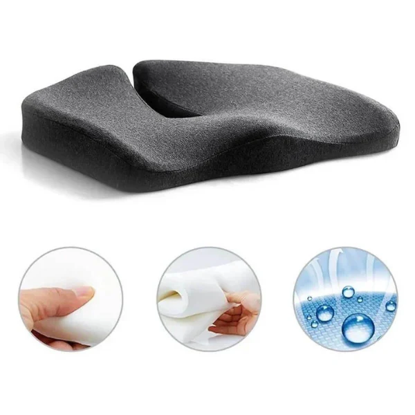 ErgoRelief Zitkussen – Ergonomisch Traagschuim Kussen voor Rug en Staartbeen
