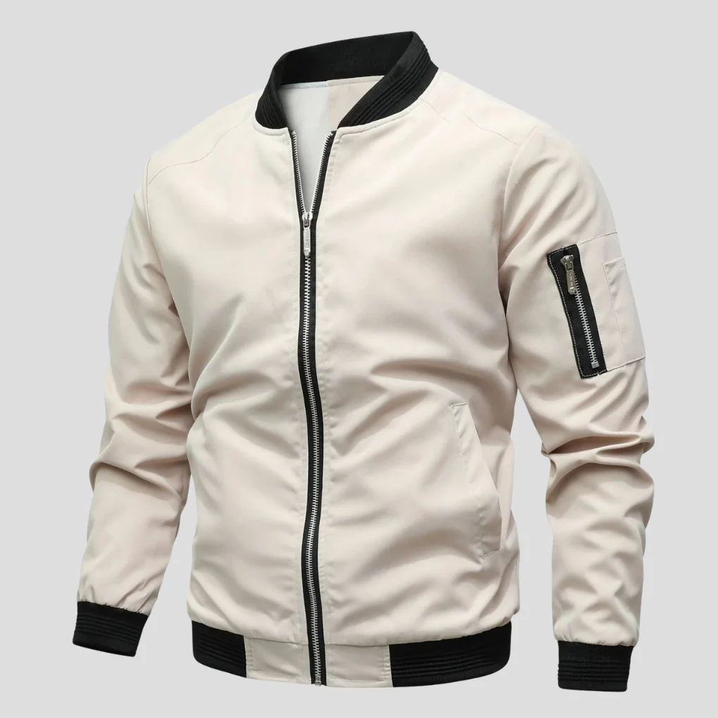 UrbanEdge Bomberjack – Herenjas met Ritssluiting en Geribbelde Afwerking