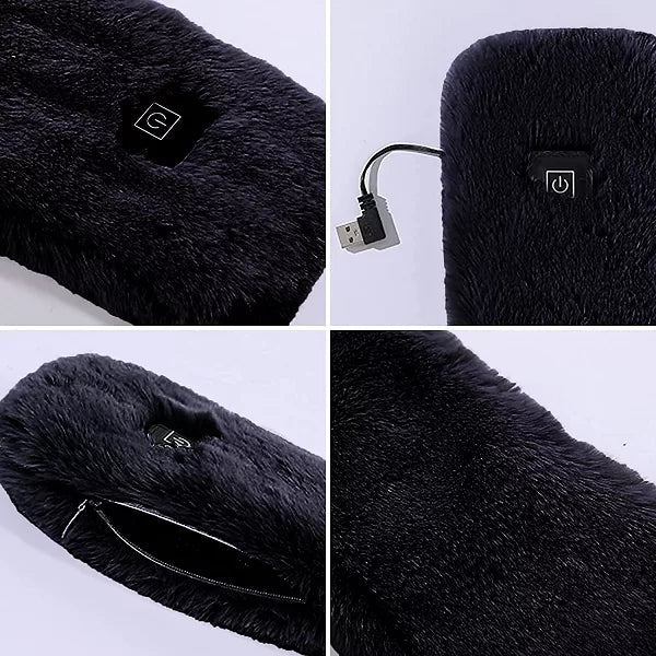 CozyHeat verwarmde fleece sjaal – USB thermische sjaal met 3 warmtestanden - Afbeelding 3