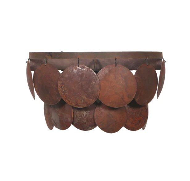 Wandlamp ronde schijven roest Bobbie