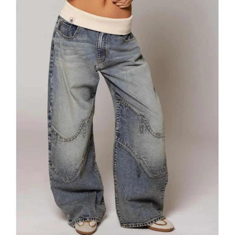 Vanessa Baggy Jeans Dames – Vintage wijde denim broek - Afbeelding 2