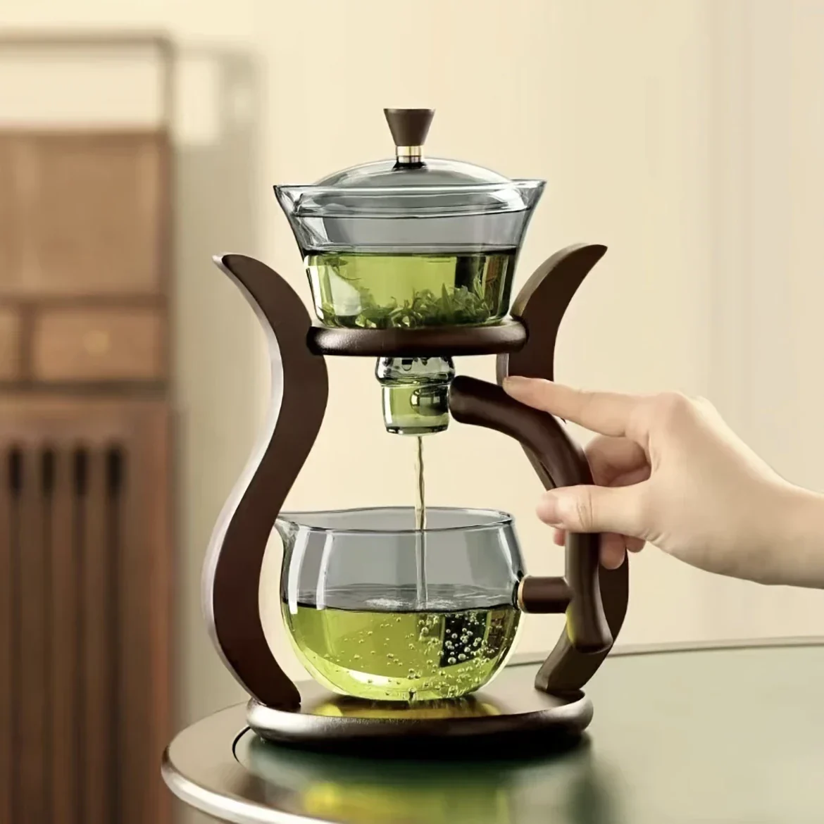 ZenBrew | Creative Lazy Theepot Set – Unieke Overgiet Theepot met Magnetische Druppelaar, Infuser & Handvat