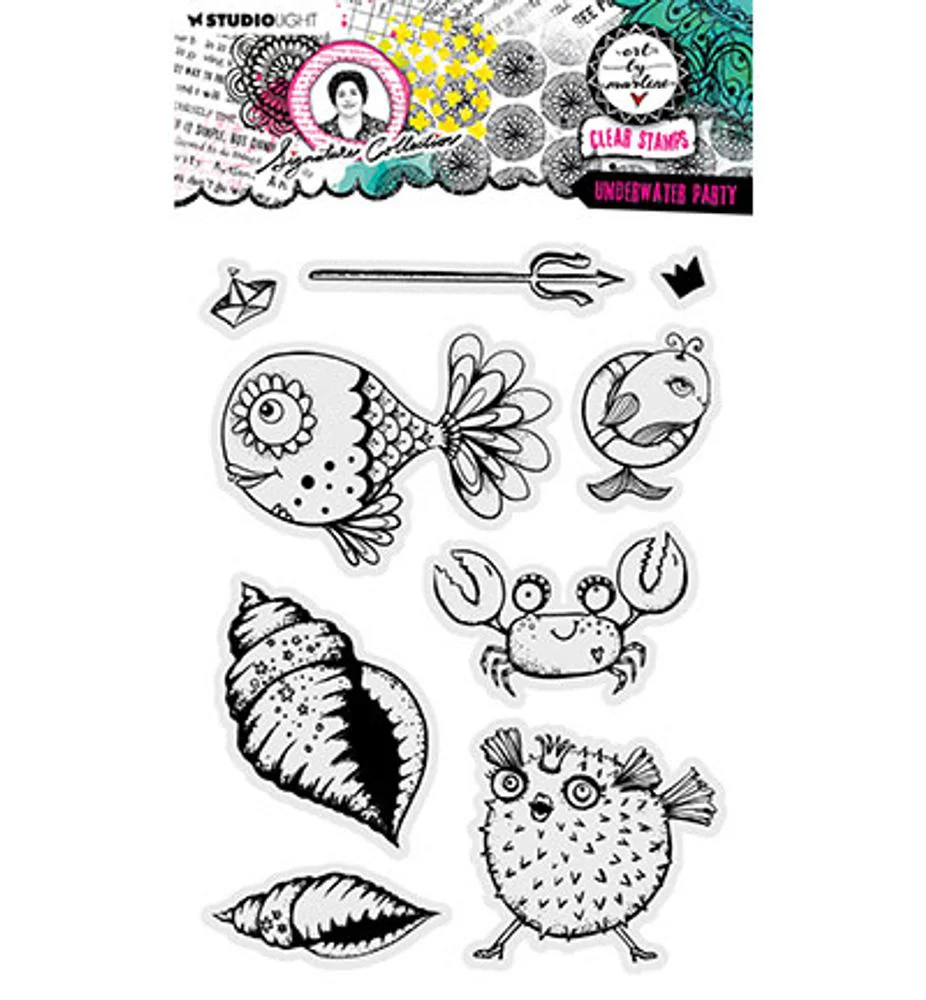 Art by Marlene – Clear stamps Underwater Party