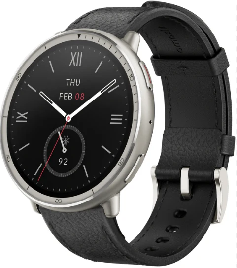 Amazfit Active 2 Round Premium RVS zwart