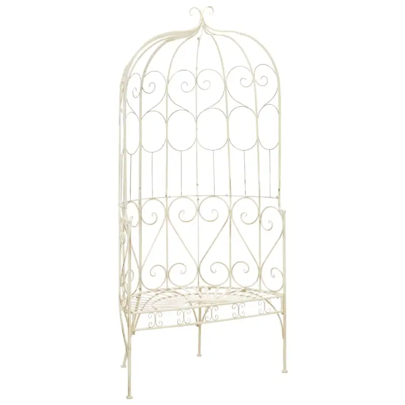 Antieke tuinbank voor elegante en decoratieve buitenruimte