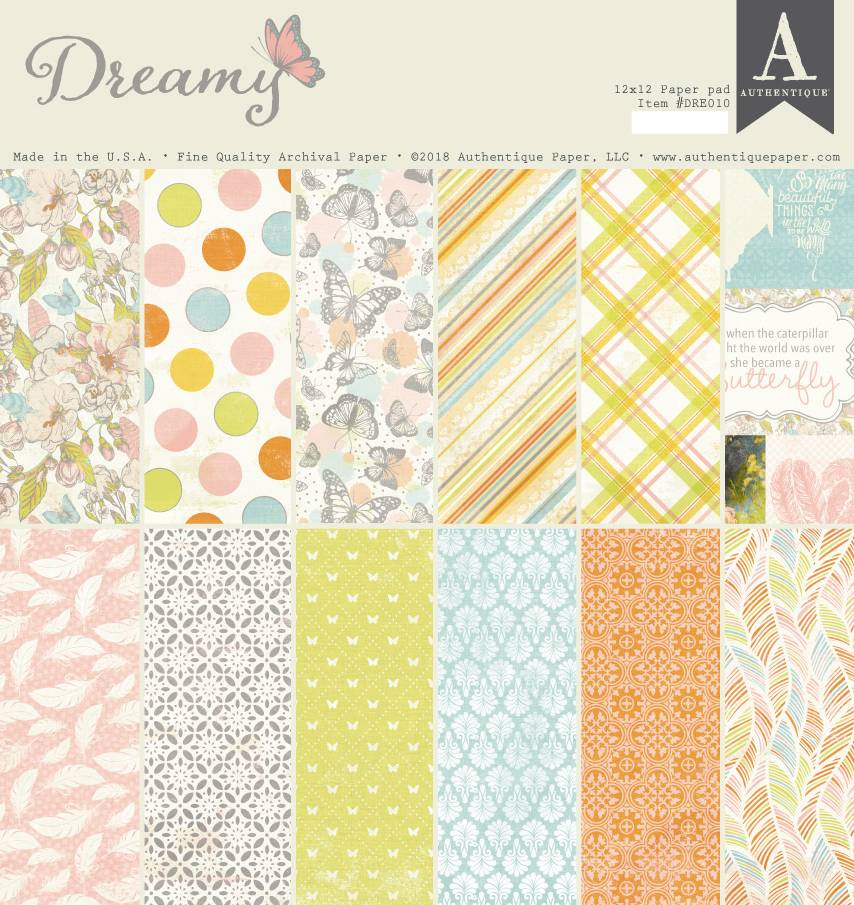 Authentique –  dreamy 12×12 inch paper pad
