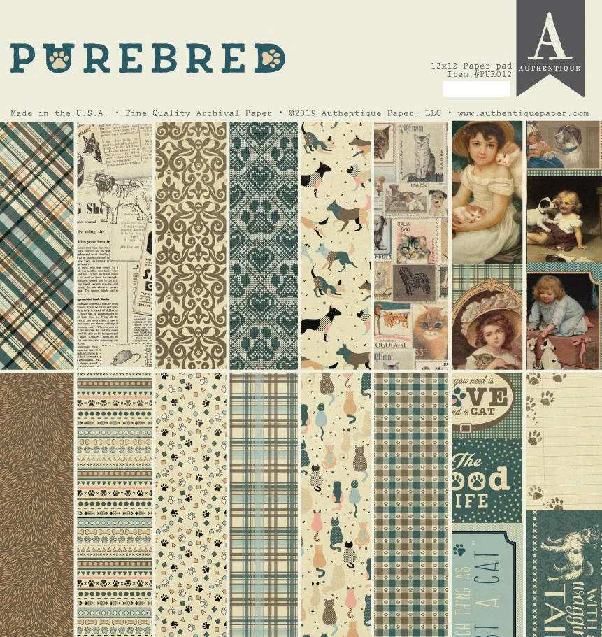 Authentique –  purebred 12×12 inch paper pad