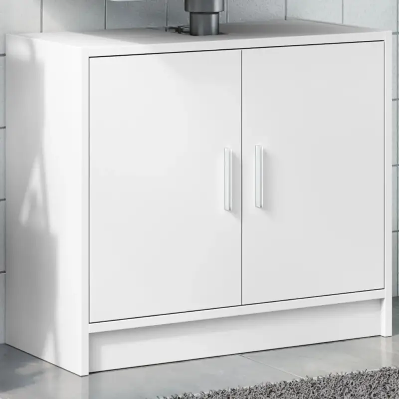 Badkamermeubelset met bewerkt hout voor opbergruimte en modern design