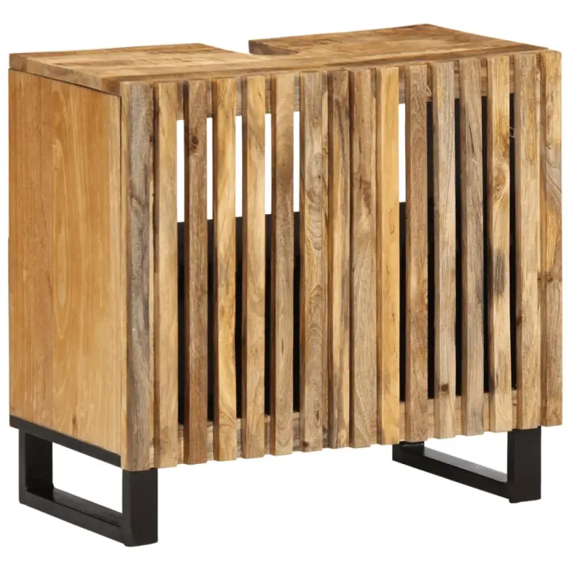 Badkamermeubelset met massief mangohout voor een elegante retro stijl
