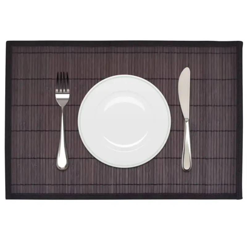 Bamboe placemats handgemaakt met levering bevat voor een natuurlijke tafelstijl
