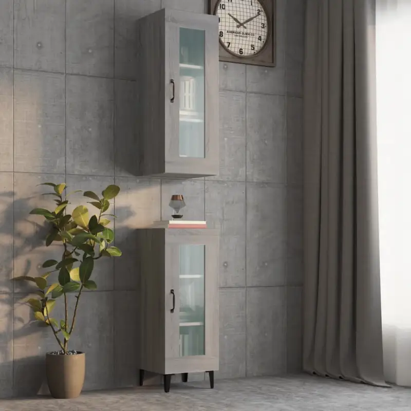 Bewerkt hout Grijs Sonoma dressoir voor muurruimte en decoratie