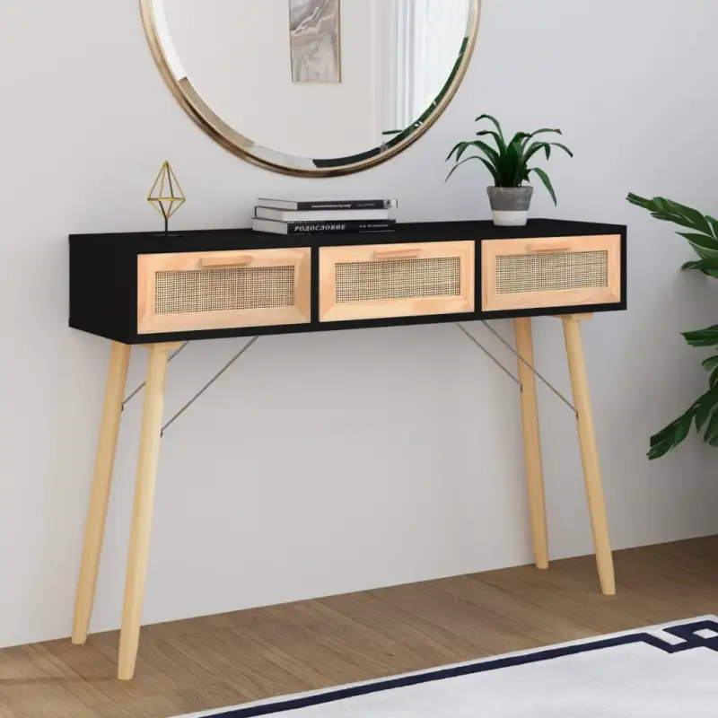 Bijzettafel met stevig blad van massief grenenhout voor jouw Scandinavische interieur