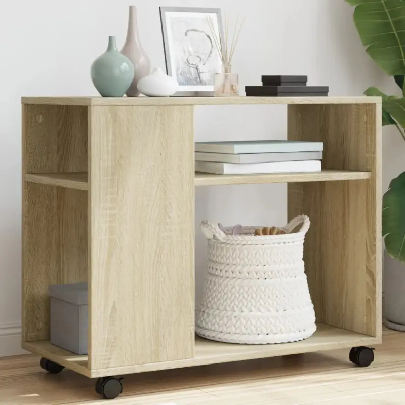 Bijzettafel van bewerkt hout met trendy en duurzaam ontwerp