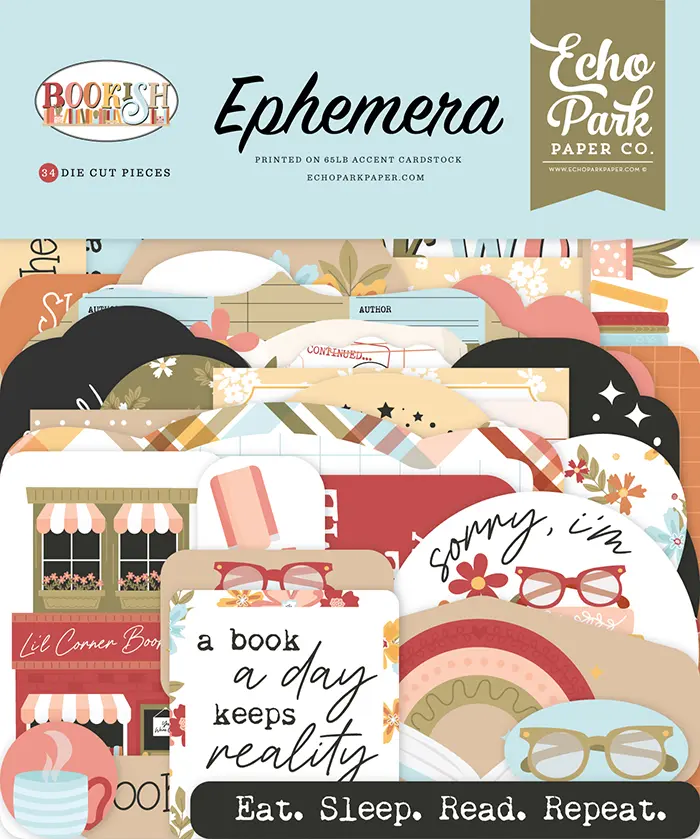 Echo Park –  Bookish Ephemera – Die Cuts