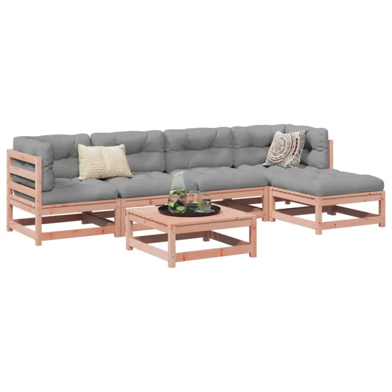 Buiten loungeset van massief Douglas vurenhout voor tuin en terras