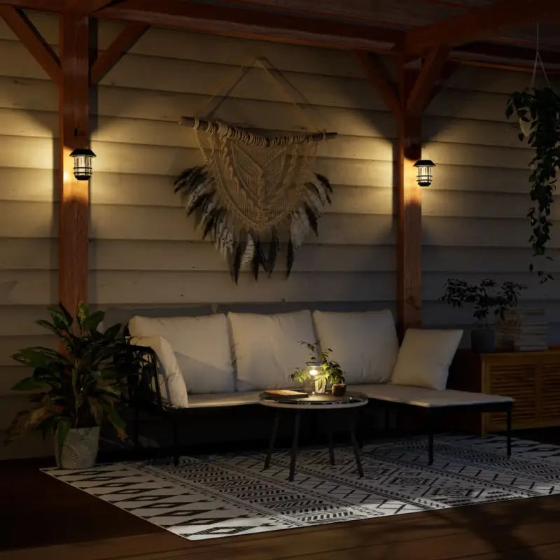 Buitenwandlamp met Vlam-effect op zonne-energie