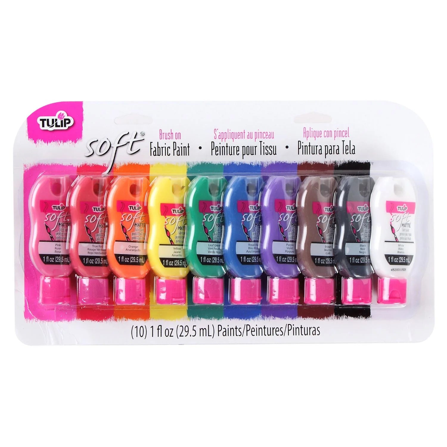 Tulip – Brush on Fabric Paint (set van 10 flesjes) Tulip – Brush on Fabric Paint (set van 10 flesjes)