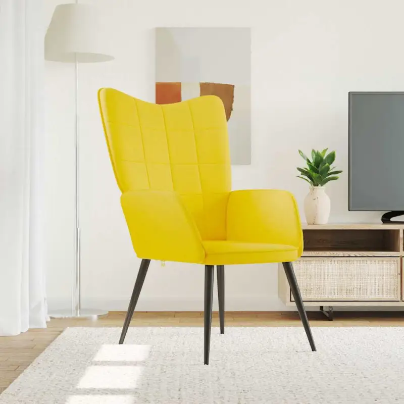 Chique en moderne relaxstoel met blokpatroon