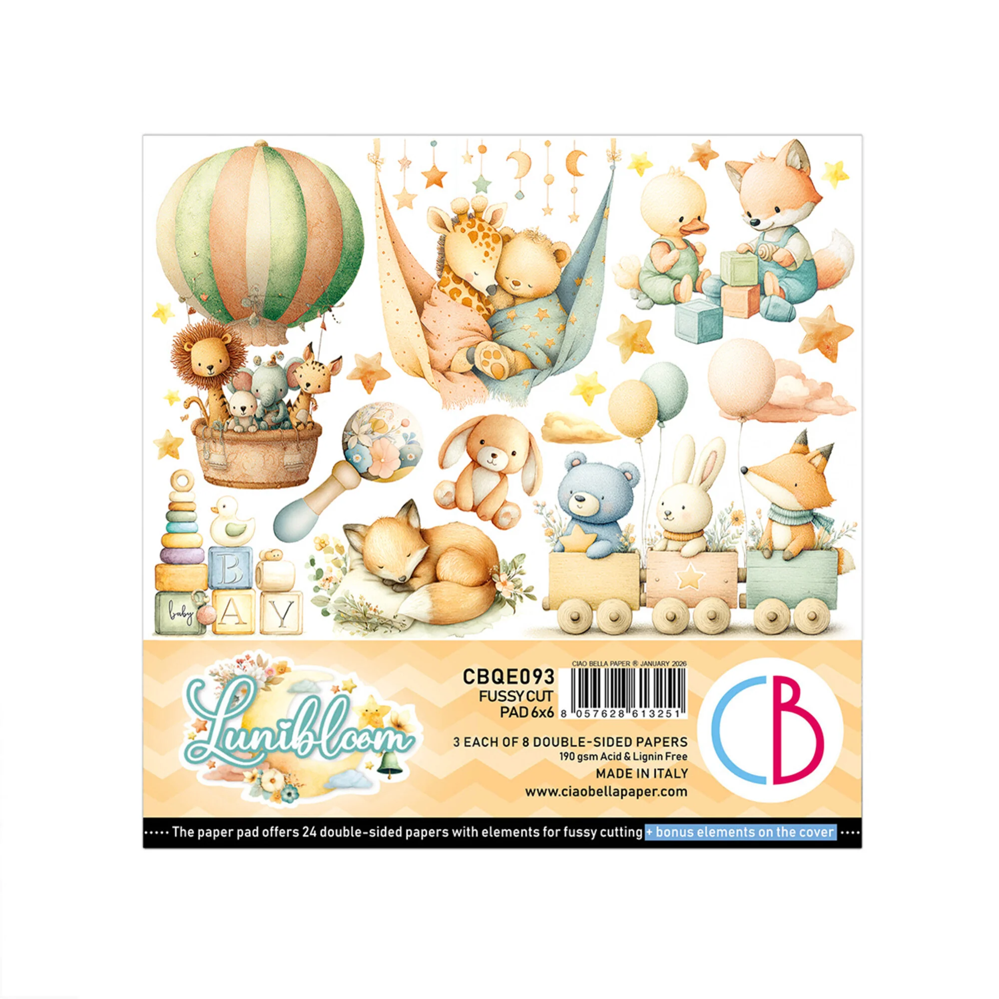 Ciao Bella – Lunibloom – Fussy cut pad 6×6 inch
