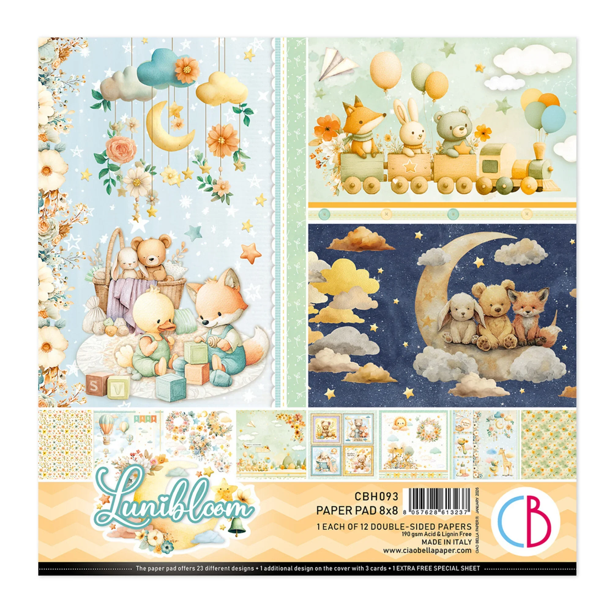 Ciao Bella – Lunibloom – Paper pad 8×8