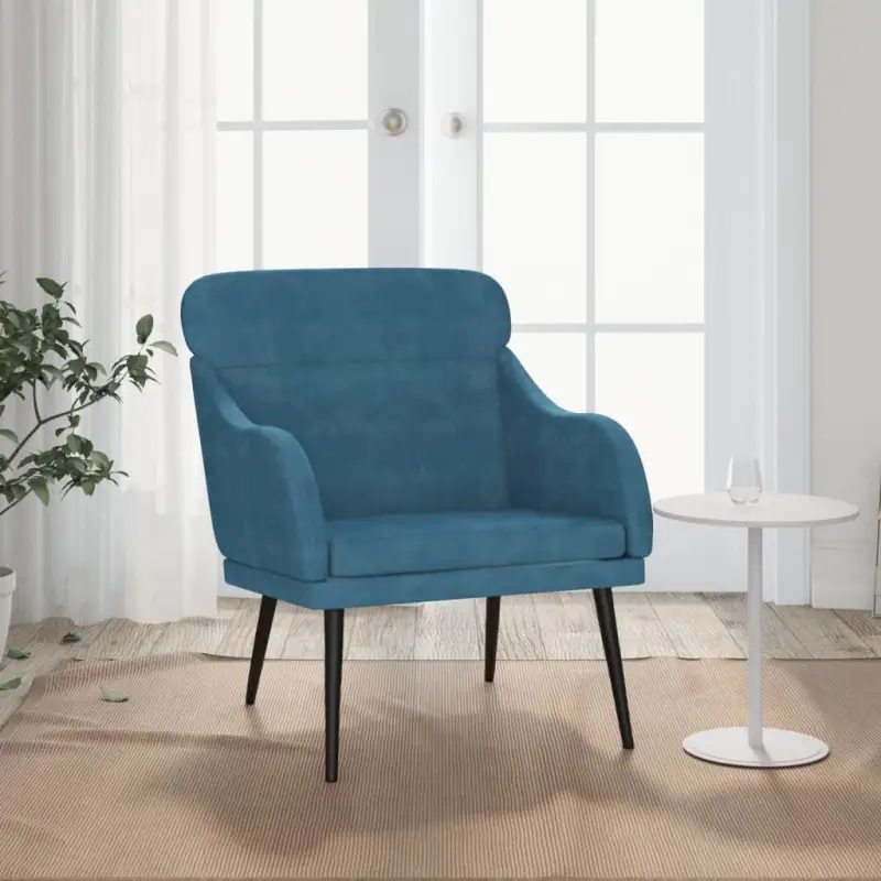 Comfortabele fluweel relaxfauteuil voor ontspanning na een drukke dag