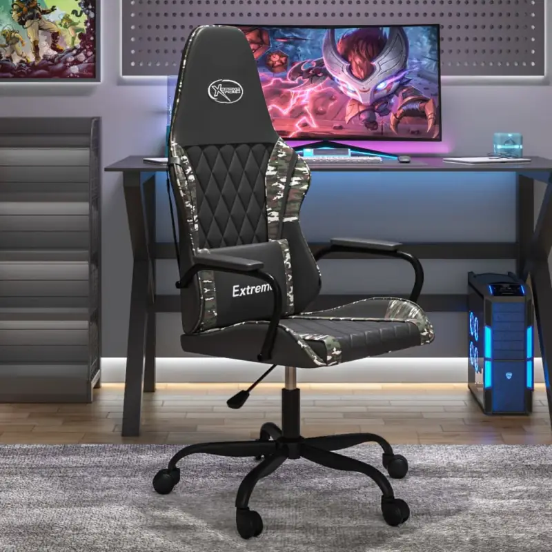 Comfortabele gamingstoel met duurzaam kunstleer en gemakkelijke reiniging