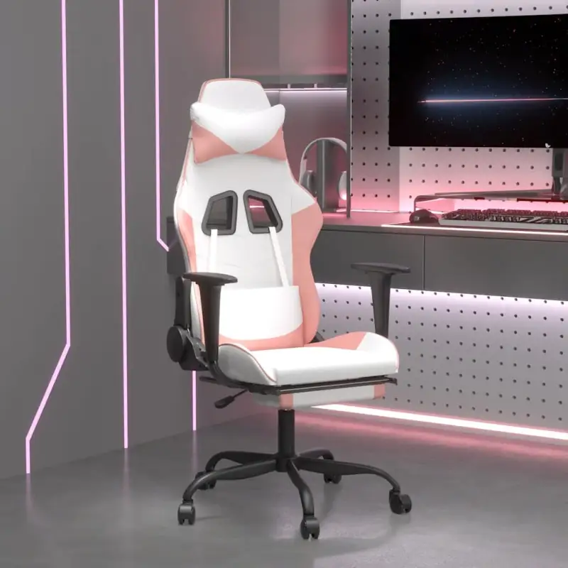 Comfortabele gamingstoel met duurzaam vlekbestendig kunstleer