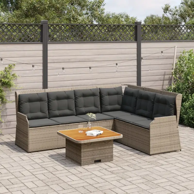 Comfortabele loungeset met verstelbare tuinbank van gepoedercoat staal