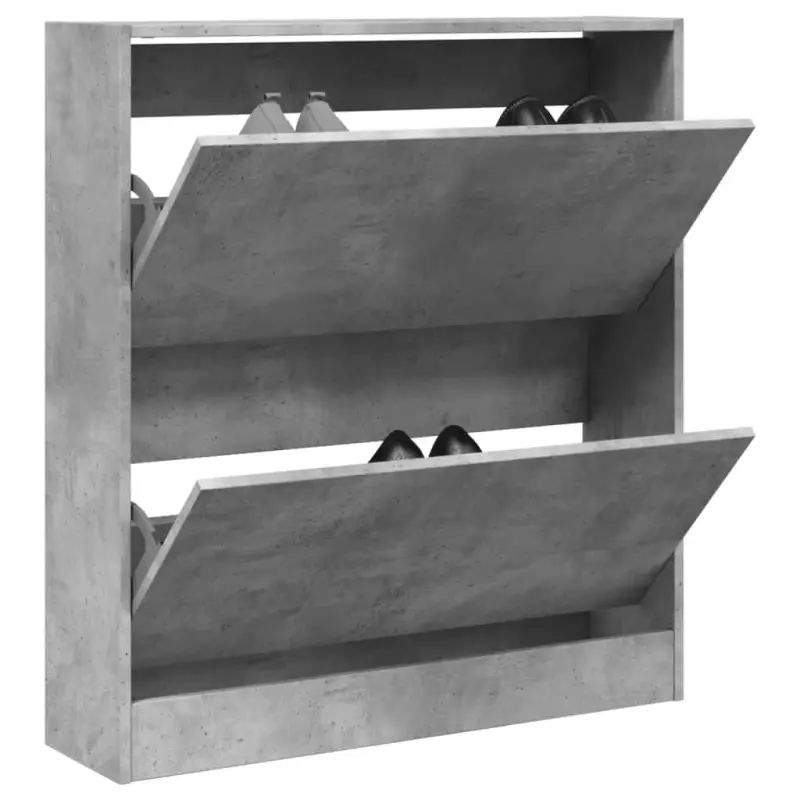 Compact schoenenkast van bewerkt hout voor smalle ruimtes