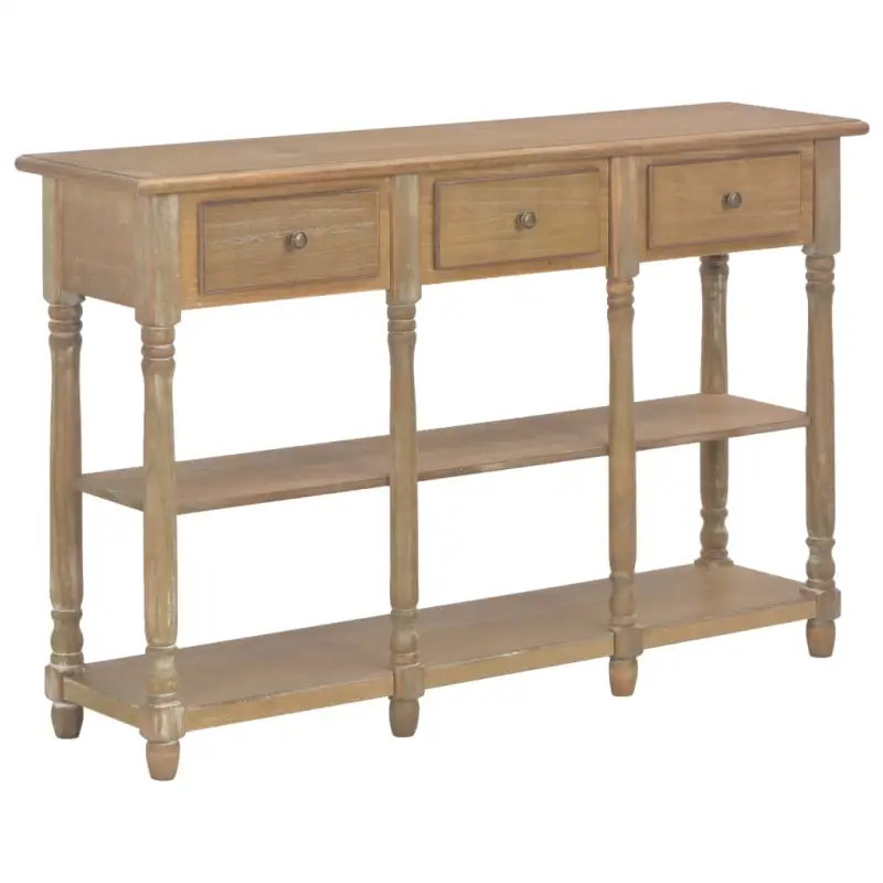 Consoletafel van bewerkt hout of massief grenenhout voor stijl en opbergruimte